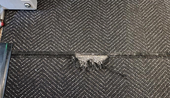 Ripped carpet