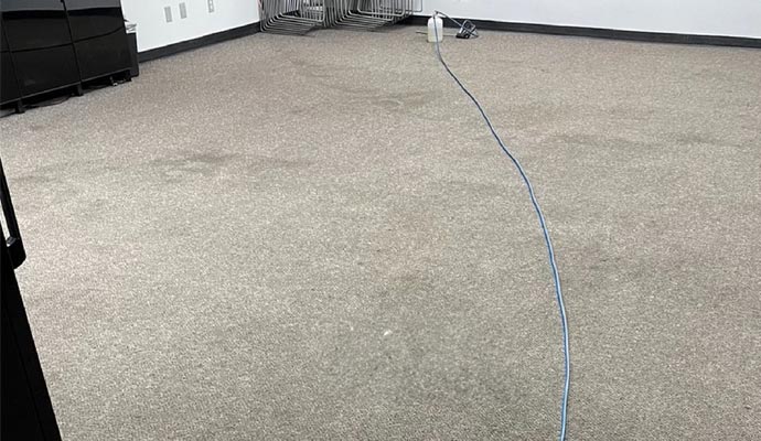 Water damaged carpet repair