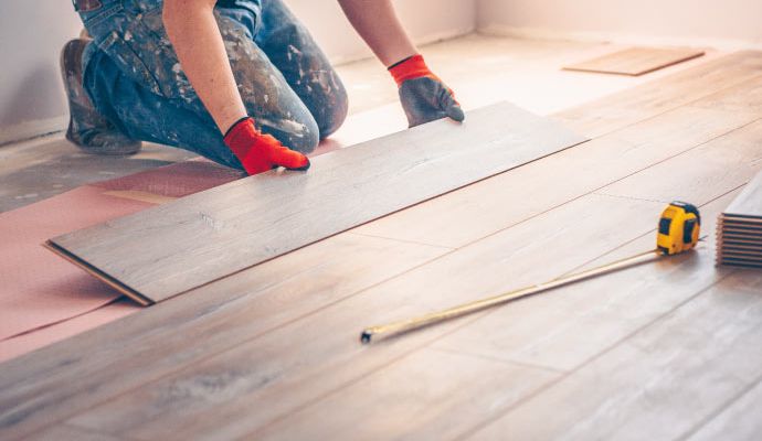 Hardwood floor installation
