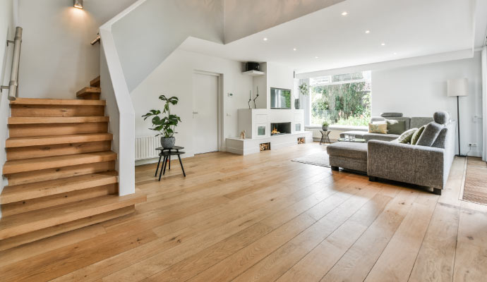 Shiny wooden floor