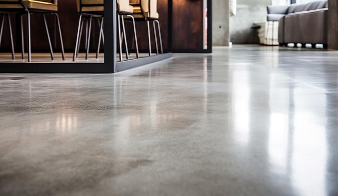 Stained concrete floor