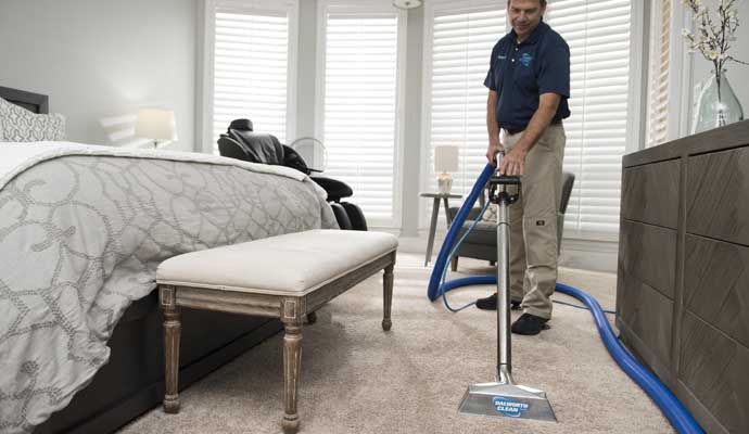Carpet cleaning using equipment