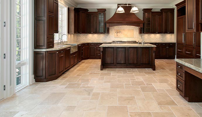 Clean kitchen floor
