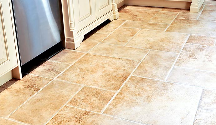 Dirty kitchen floor